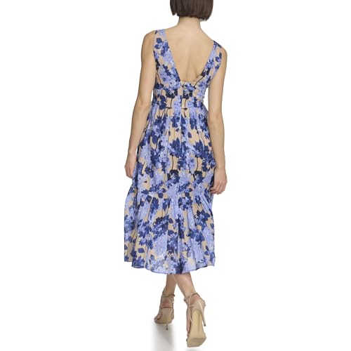 Image of Tommy Hilfiger Women's Sleeveless Tiered Midi Dress Dress