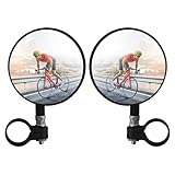 2 Pezzi Specchietto Retrovisore Bici,360° HD Regolabile Rotazione Ciclismo Retrovisori,Spe...