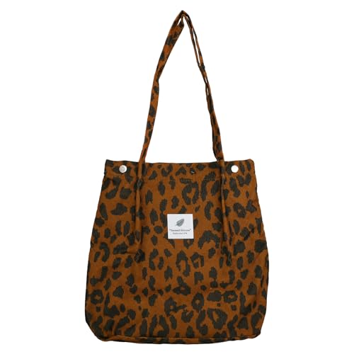 Husalsea Bolso Tote en Tela de Leopardo para Mujer - Gran Capacidad, Bolso Lona Mujer con Diseño Elegante y Práctico, Bolsa Tote de Pana con Estampado- Bolso de Hombro Husalsea Bolso Tote en Tela de Leopardo para Mujer - Gran Capacidad, Bolso Lona Mujer con Diseño Elegante y Práctico, Bolsa Tote de Pana con Estampado- Bolso de Hombro