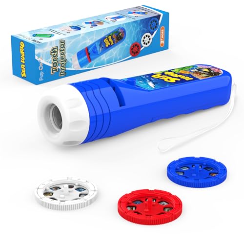 Image of Pup Go 2-Pack Wild Animal & Seaworld Torch and Projector for Ages 3 4 5 6 7, Ideal Toys for Boys, Cool Kids Torch with 6 Discs and 48 Images, Educational Science Kits for Toddlers and Children