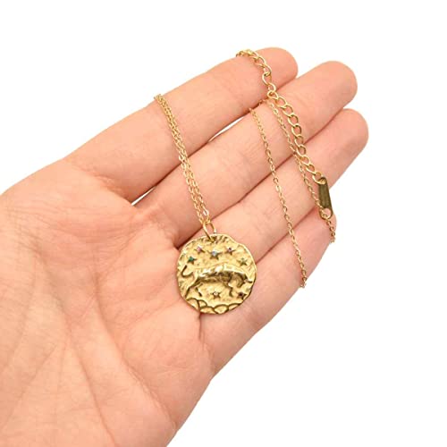 Collar Zodiaco Tauro Baño Oro 14k Acero Inoxidable