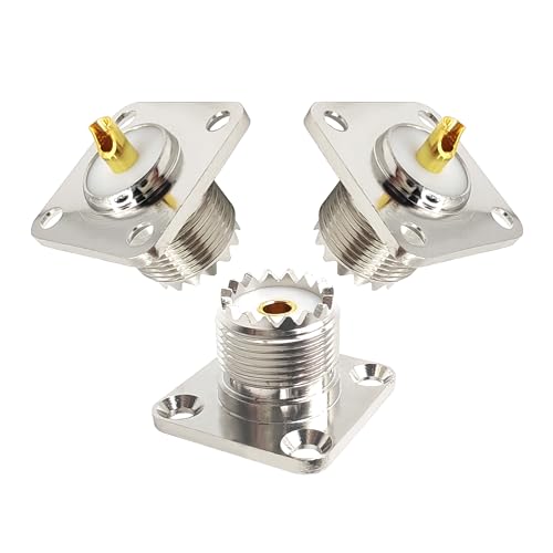 Conector UHF SO239 hembra panel 3 unidades miniatura 1