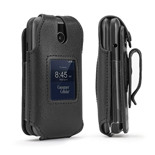 BELTRON Case for Consumer Cellular Verve Snap Flip Phone (2022) - Features: Secure Fit Rotating Belt Clip Screen & Keypad Protection (Z2336 / Telstra Flip 4)