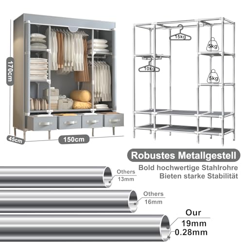 Armoire en tissu pliable pour ranger une chambre encombrée sans percer