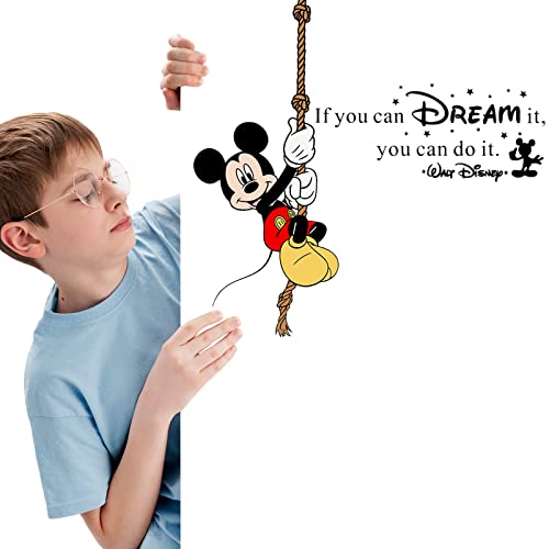 Mickeys Mouse Kids Room Wall Decal Nursery Sticker Wall Art Mural For Bedroom Living Room Background Bathroom Home Décor (Black) #TOP4