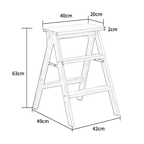 Escabeau pliant multifonctionnel 3 marches bois robuste