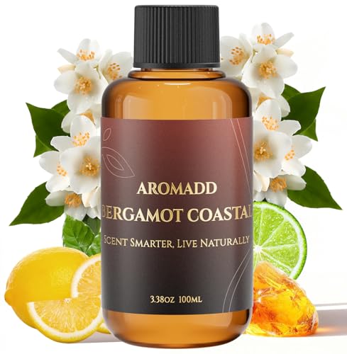 AROMADD AROMADD Bergamot Coastal Diffuser Oil Inspired by Luxury Hotel Scent 3.38 Fl Oz (100ml), Aroma Diffuser & Hotel Fragrance Diffuser Oil, Essential Oil Diffuser for Aromatherapy, Long-Lasting