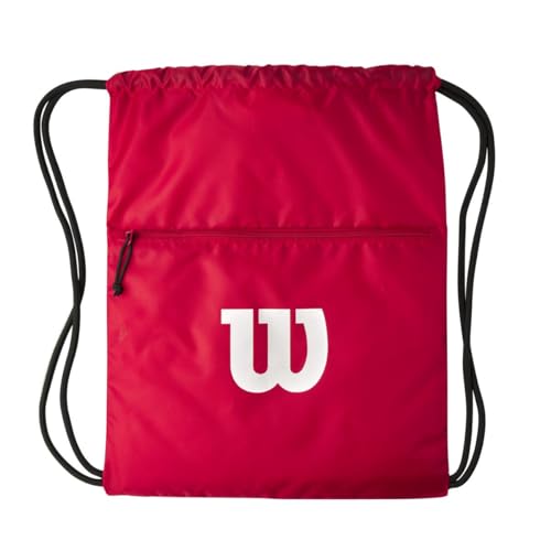 Bolsa con cordón   Wilson Pickleball           con diseño duradero en color rojo y negro para jugadores