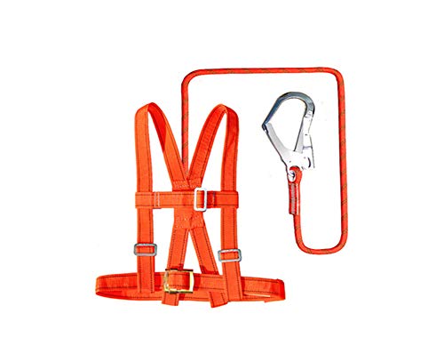 MFZTQ Protection De Cas Harnais,Haute Hauteur Sangle De SéCurité à Cinq Points Sangle D'Assurance De Travail Plein Corps Construction ExtéRieure(Rope Length 1.8m) Cover