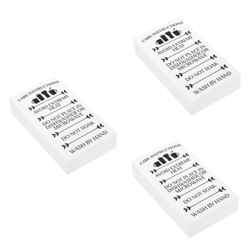 Guide de nettoyage pour tasses et entretien de verres Amosfun 3 ensembles de 100 cartes straws