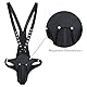 BDSMYOU Herren Punk Body Brust Harness Männer Leder Geschirr Knappes Harness mit Slip für Penis Dildo,Gothic Kleid Nachtshow Kostüme Herren Sexy Sklave Clubwear,BDSM Sexspielzeug für Paare Extrem Sex
