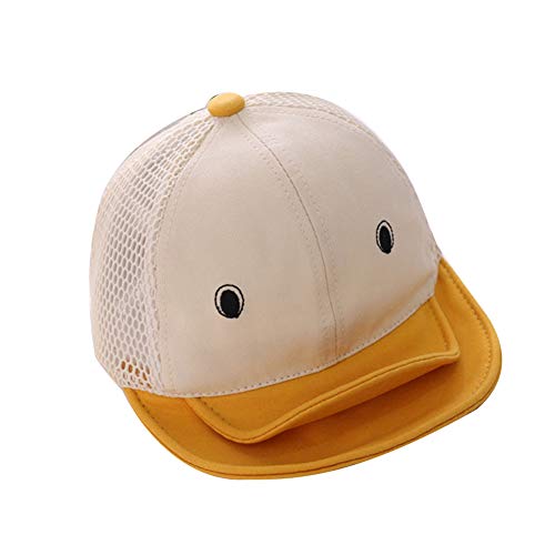 NXACETN Kinder Sommer Outdoor Sonnenhut, Schöne Ente Mesh Atmungsaktive Sonnenhut, Baby Baseball Cap, Kinder Cartoon Sonnenhut Beige Einheitsgröße Cover
