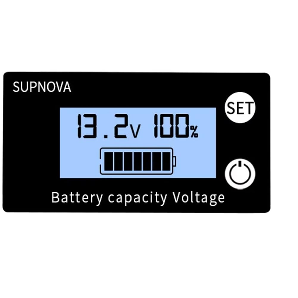 Suoumwa Battery Capacity Indicator DC 8V-100V Voltmeter Voltage Gauge 12V 24V 48V 72V for Car Motorcycle Lead Acid Lithium LiFePO4 A