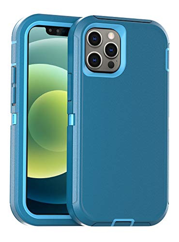FOGEEK Schutzhülle für iPhone 12 Pro Max, Heavy Duty Schutzhülle, Drop Protection Rugged Case [Shockproof] Kompatibel für iPhone 12 Pro Max 2020 [6,7 Zoll] (Aqua/Weiß)