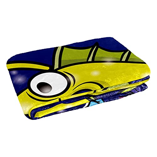 Couverture douce poisson jaune 150x100 cm pour lit et canapé - 3
