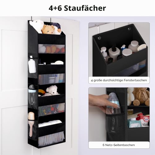 GRANNY SAYS Hängeorganizer Tür, Hängeregal Tür 33x16x115,5 cm, Schwarz – Ansicht 3