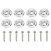 8Pcs Yootones Bass Guitar String Trees String Retainer Guides with Mounting Screws Compatible with Bass Guitar Parts (Silver)