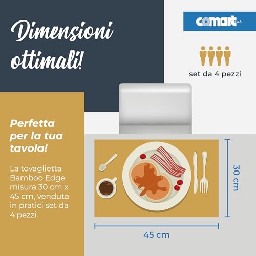 Sets de table en bambou Comart chocolat pour vos petits-déjeuners - 3