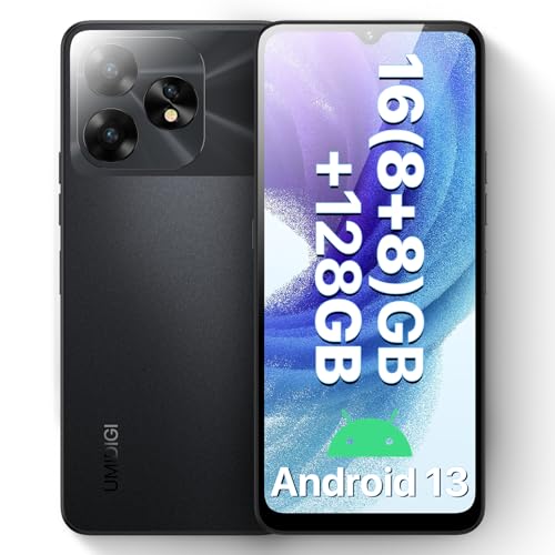 Unlocked Cell Phones Canada, UMIDIGI A15T Mobile Phone, Android 13 Smartphone Unlocked, 16(8+8)+128GB/TF 1TB, 64MP+16MP Camera, 6.7 inch HD+, 5000mAh Battery, 4G Dual Sim Android Phone, NFC/Face ID