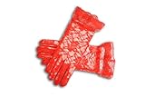 Lace Gloves with Ruffle (Red)