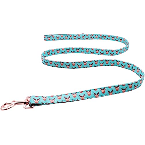 Lionet Paws Christmas Dog Leash Matching Dog Collar for Small Medium Large Dog Reindeer Pattern