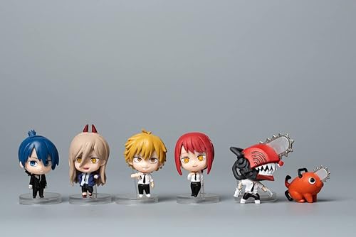 Chainsaw Man Pyonkore Jumping Mini Figura Mascot Denji Makima Set de 6