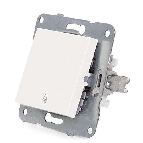 Pulsador Panasonic Karre10A 250V Bastidor Metálico con Garras/Tecla Blanca | Greenice