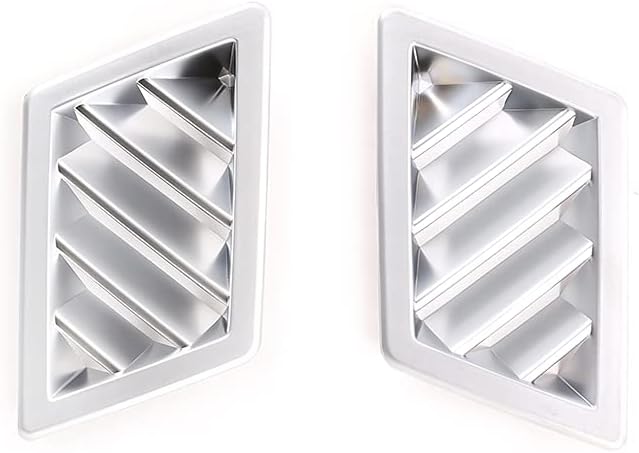 YIWANG ABS Plastic Car Interior Console Air Vent Frame for BMW X3 E83 2006-2010 Side AC Vent Accessories (Silver)