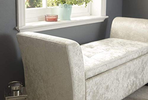 Verona Crushed Velvet Window Seat (Oyster) - Image 5