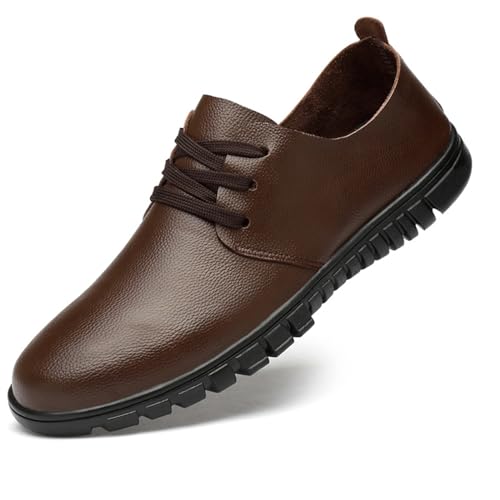 Men's Fashion Sneakers Leather Retro Casual Shoes for Men Breathable Dress Mens Sneakers