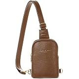 INICAT Small Crossbody Sling Bag Genuine Leather Fanny Packs Purses for Women Men(Yak Leather-Light