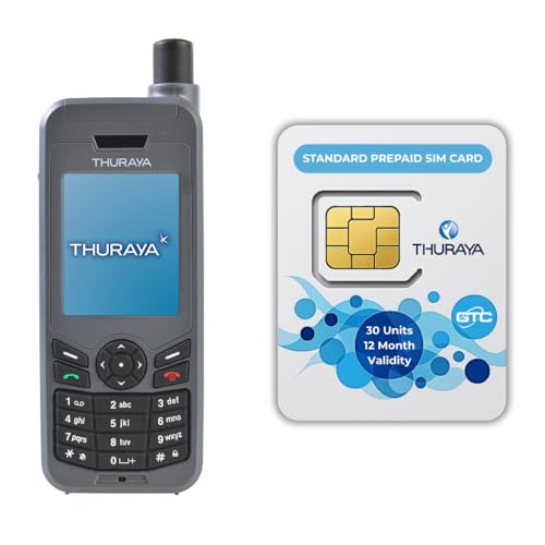 OSAT Thuraya XT-LITE Satellite Phone + 30-Unit Standard Prepaid SIM | 365-Day Validity | Voice & SMS Coverage for Remote & Emergency Communication