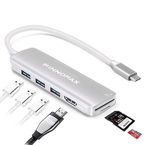 INNOMAX MacBook Pro USB C Adapter, 7-in-1 USB C/Thunderbolt 3 to 4K HDMI