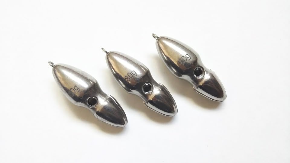 Amazon.co.jp: オモック 35g 45g 60g 80g タングステン イカ型 1個 鯛