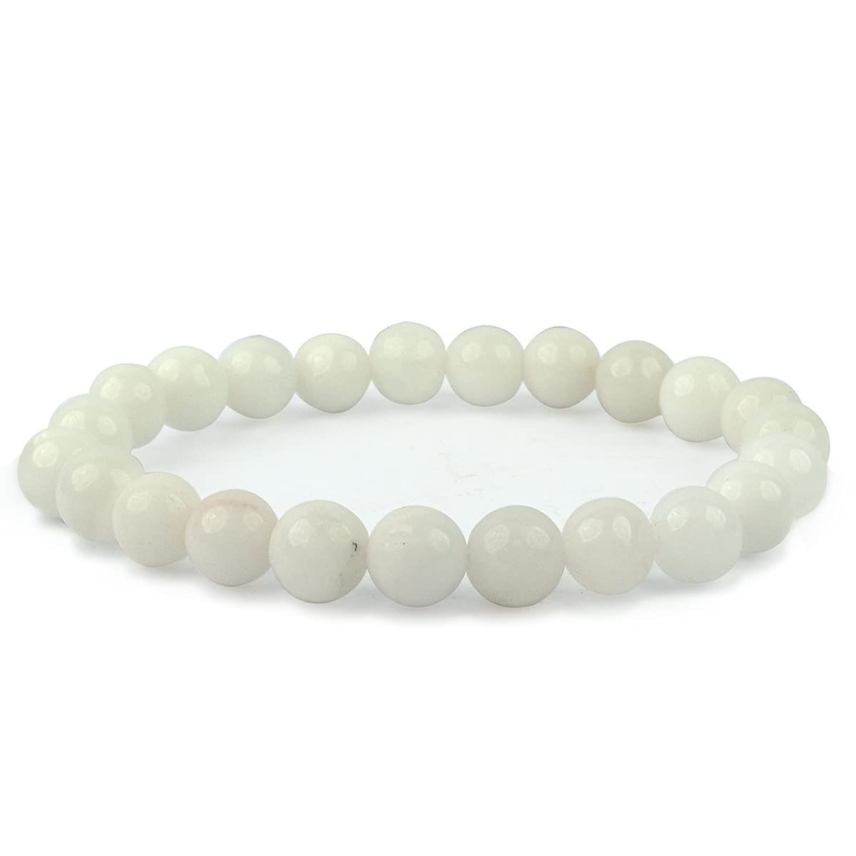 Crystu Natural White Agate Bracelet Crystal Stone 8 mm Beads Bracelet Round Shape (Color : White) (B08S78H32Y) Amazon Price History, Amazon Price Tracker
