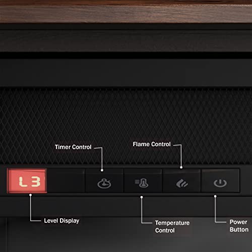 Electric Fireplace - 3-Sided Heater With Mantel And Shelf, Remote Control, Led Flames, Faux Logs, And Adjustable Settings By Northwest (Brown) (80-Fpwf-M2) #TOP3