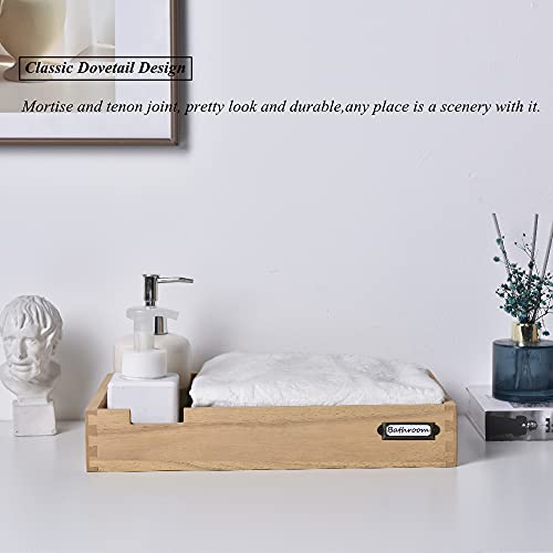 Kirigen Wood Desk Organizer Stackable Paper Tray Set Of 2 For Office Desktop Document Storage - Wooden Two Tier Tray - Stackable Letter Trays - Inbox Tray For Desk,Natural,2Ttp-Na #TOP2