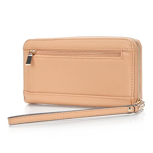 GUESS Laurel Large Zip Around Wallet, Beige3