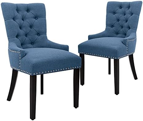 CangLong Modern Elegant Button-Tufted Upholstered Fabric with Nai...
