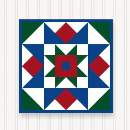 BARN QUILT Block Outdoor Square BQ107-01 | 6 SIZES | Outside Pattern | Wall Art | Yard Art | Barn Quilt Sign | Farm Quilt Design (23.5" x 23.5" 1 sided)
