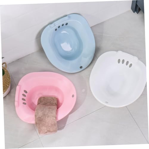 Baño de asiento para inodoro rosa, lavabo postoperatorio con diseño antideslizante 6