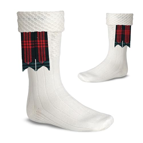 Image of Scottish Tartan Kilt Flashes with Elastic Adjusters