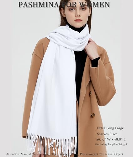 Gragengs Pashmina Shawls and Wraps Scarfs for Women Wedding Party Winter Warm Long Solid Color2