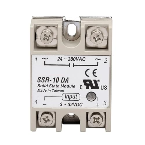 Relé de estado sólido SSR 40DA monofásico de 2 piezas con control de CC a CA y carcasa blanca