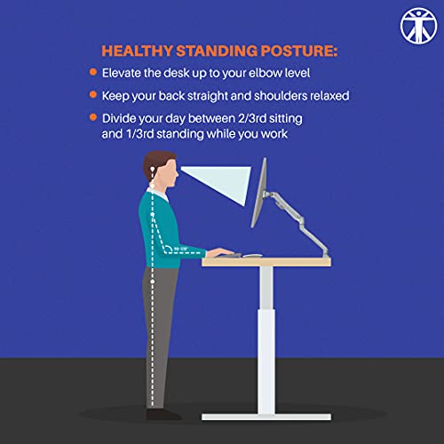 Image of ErgoYou Premium Electric Height Adjustable Table Heavy Duty - Dual Motor 3 Stage - 150 Kgs Max Weight Capacity - E3A Series - Ergonomic Sit Stand Desk - 47 x 23.5 inches - Maple Laminate Table Top