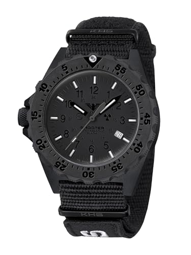 KHS Shooter MKII XTAC HiCon SH2XTHC.NXT7 - Tirador (extra largo, 39 cm), con correa Natoband XTAC negro, Negro , Correa