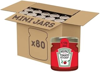 Heinz Tomato Ketchup Jar, 34 ml (Pack of 80)