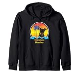 Vintage Sunset Dog Miniature Pinscher Sweat à Capuche