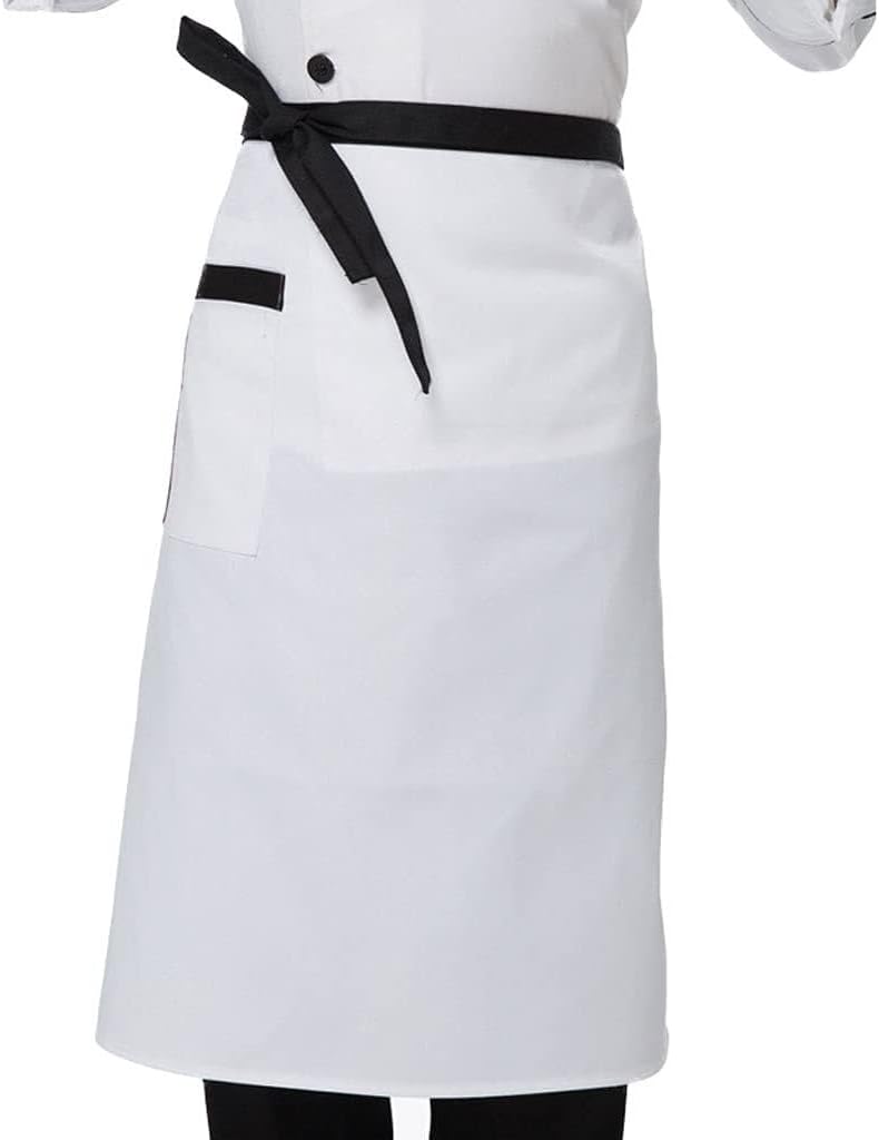 Chef Aprons for Men Women with ，Kitchen Bib Aprons Chef Half-Length Mid-Length Apron, Apron Hotel Restaurant Kitchen Chef Restaurant Western Food Chef Sleeveless Apron Men and Women Unisex Pinafore