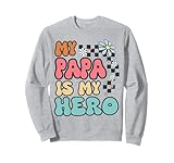 Photo Gallery my papa is my hero retro father s day grand son daughter felpa Photo Gallery my papa is my hero retro father s day grand son daughter felpa